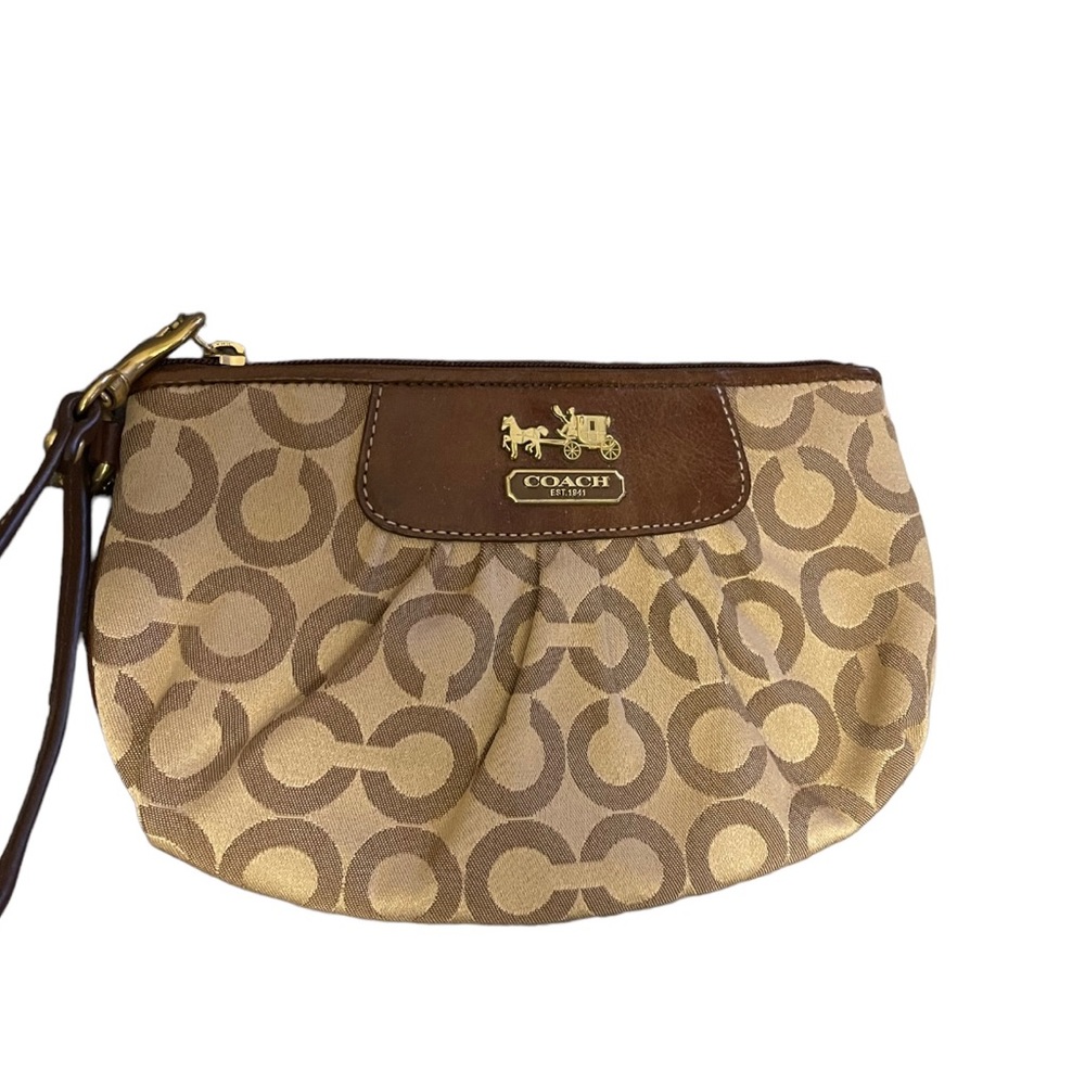Signature print Coach Wristlet